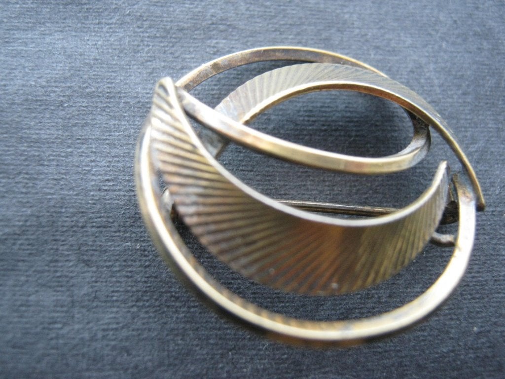 Antieke broche verguld 835 gemerkt., Verzenden, Zo goed als nieuw, Goud, Goud