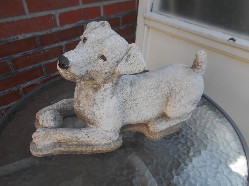 Jack Russel van beton, Tuin en Terras, Ophalen, Gebruikt, Steen