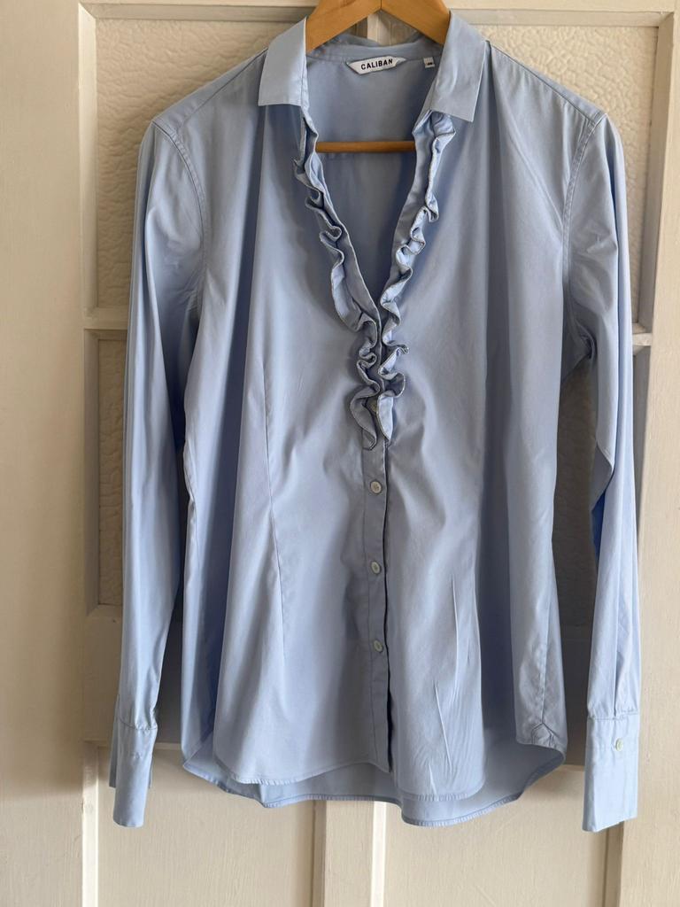 Lichtblauwe Caliban blouse maat 42/ 44, Ophalen of Verzenden, Zo goed als nieuw, Maat 42/44 (L), Blauw