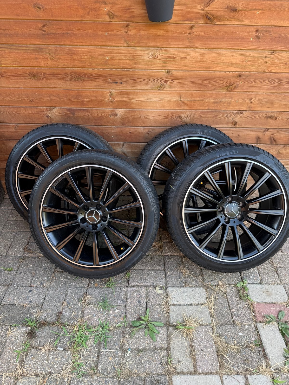 Mercedes 19 inch breedset AMG Look wielen, Ophalen