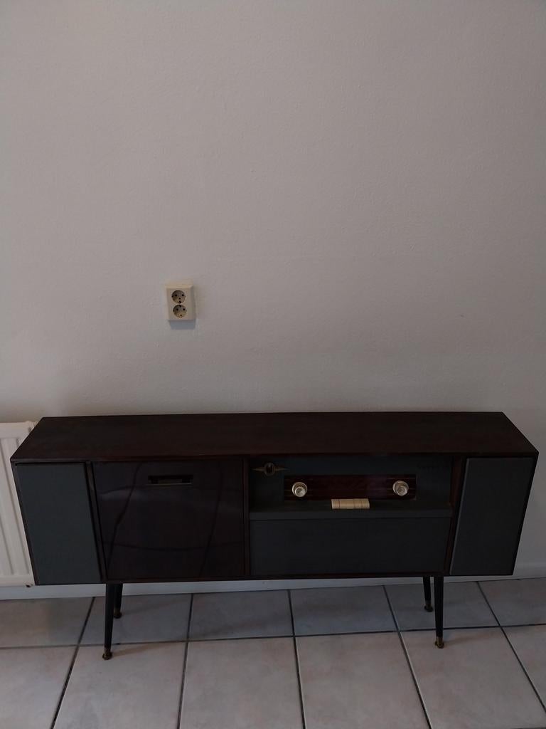 Audio Meubel Philips. Met platenspeler. Vintage audio, Ophalen, Gebruikt