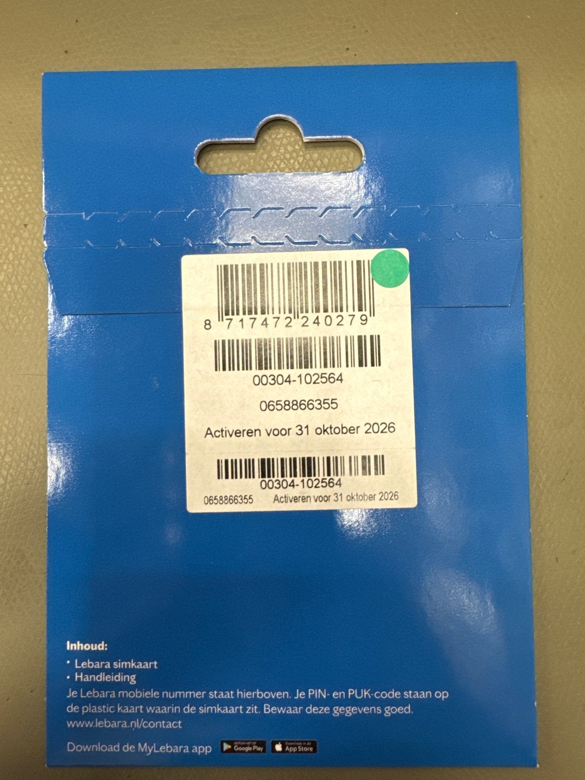 Simkaart met mooi en makkelijk telefoonnummer, Ophalen of Verzenden, Nieuw, Overige providers, Simkaart