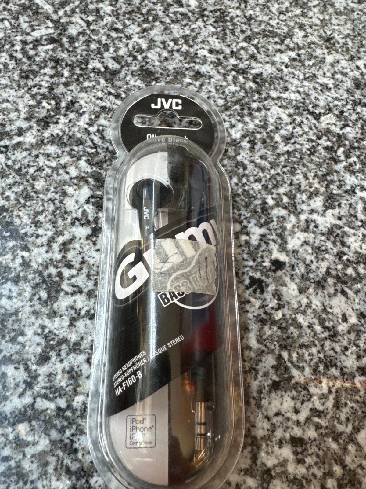 JVC Gumy HA-F160-B In-ear Hoofdtelefoon Zwart Nieuw, In-ear, Extra bas, Nieuw, Ophalen of Verzenden