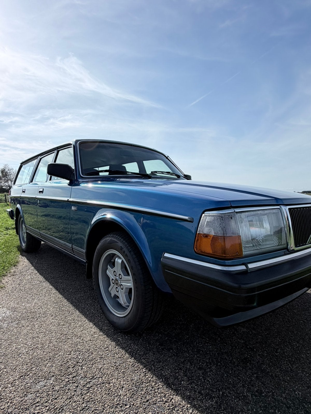 Volvo 240d stationwagon belastingvrij!, Auto's, Zwart, Blauw, Leder, Stationwagon