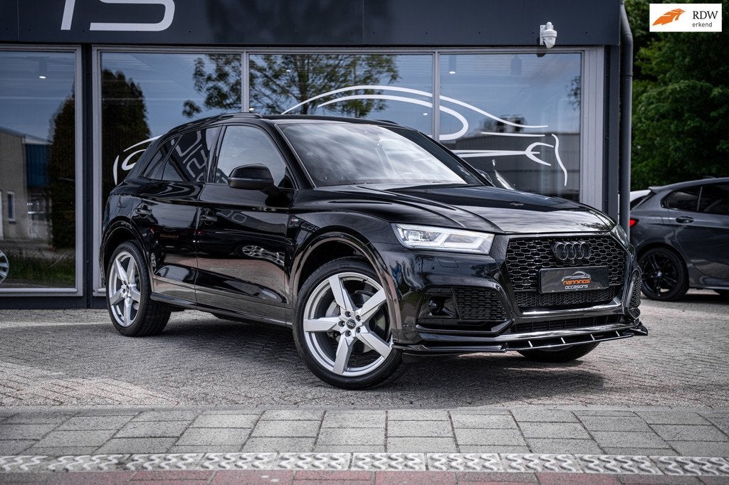 Audi Q5 RSQ5 Look|2.0 TFSI quattro Design Pro Line Plus|Adap, Auto's, Audi, Automaat, Gebruikt, 4 cilinders, Zwart