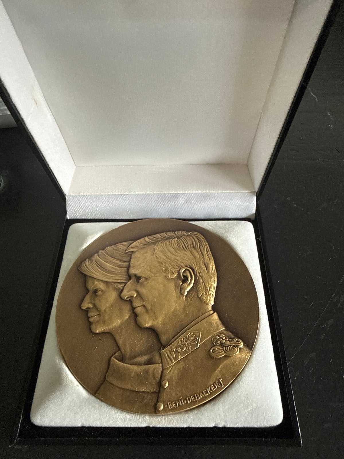 Bronzen Medaille Koning Filip en Koningin Mathilde België, Postzegels en Munten, Penningen en Medailles, Ophalen of Verzenden