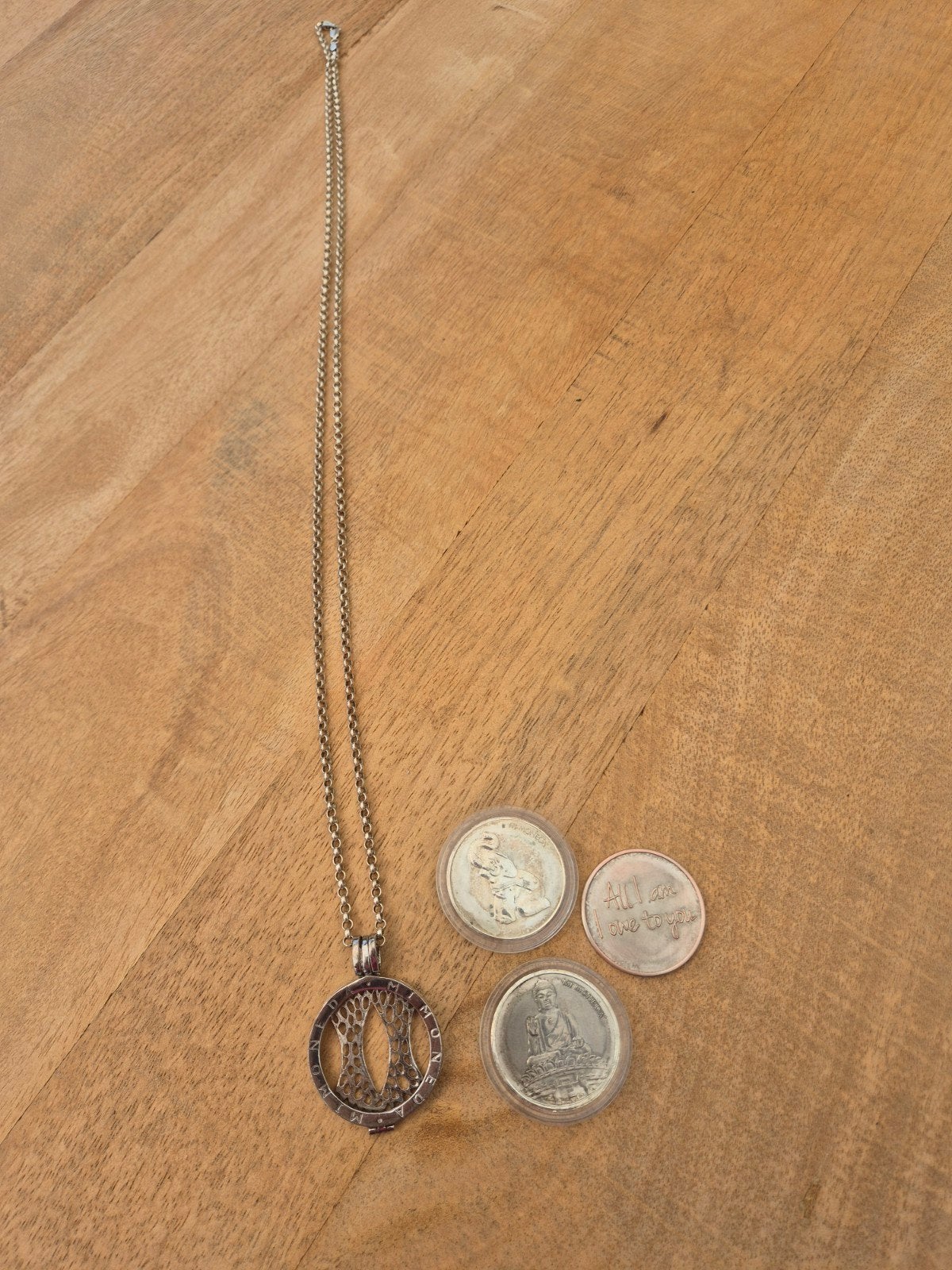 Mimoneda Zilveren Ketting met Hanger - 40cm, Met hanger, Ophalen of Verzenden, Zo goed als nieuw, Zilver