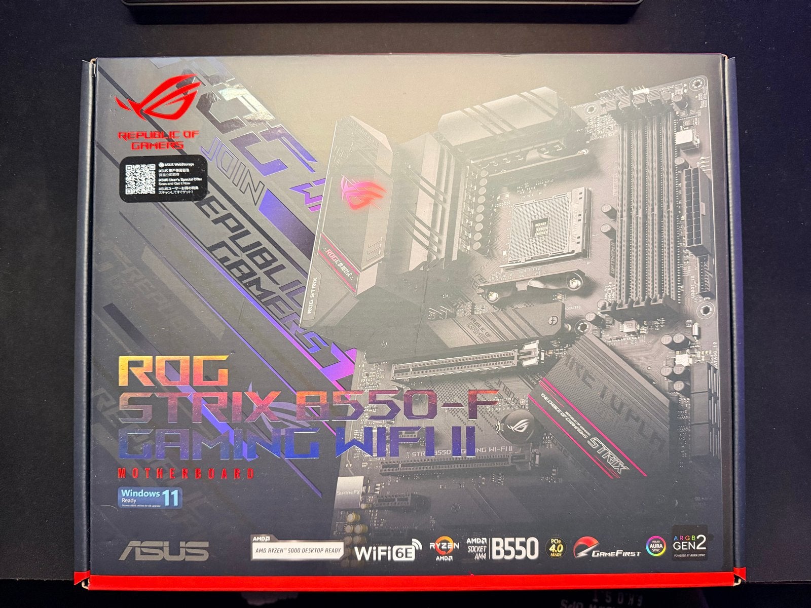 ZGAN | ASUS ROG Strix B550-F Gaming WiFi II Moederbord, Computers en Software, Moederborden, Ophalen of Verzenden, Zo goed als nieuw