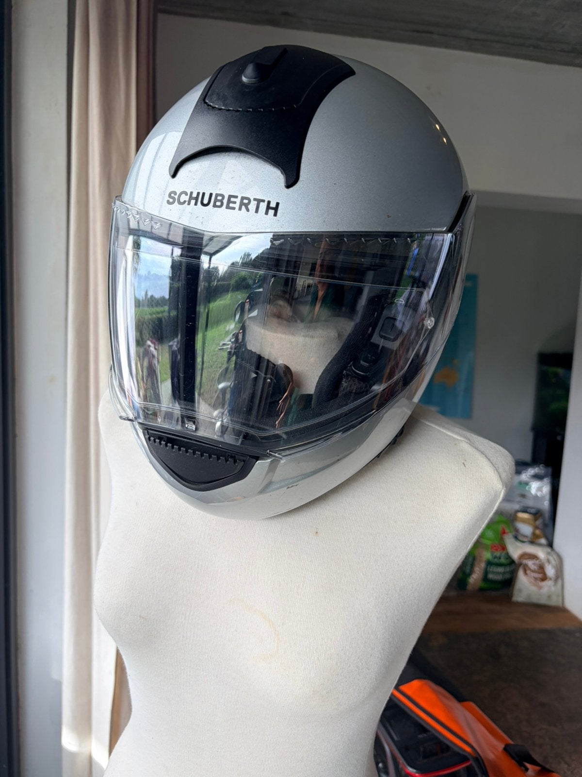 Schuberth systeemhelm C3 incl Sena 10U communicatie systeem, Overige merken, Systeemhelm, L, Tweedehands