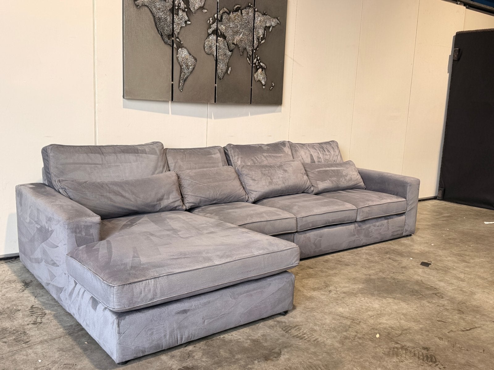 Mooie Luxe Velvet Hoekbank, 250 tot 300 cm, 100 tot 125 cm, Hoekbank, Ophalen of Verzenden