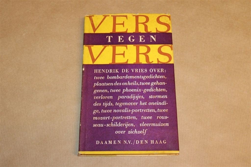 Vers tegen Vers — Hendrik de Vries, Gedichten 1949, Ophalen of Verzenden, Gelezen