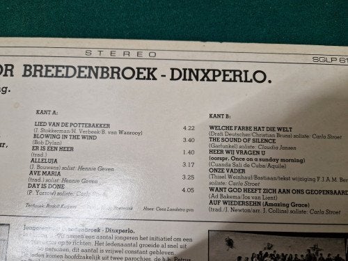 Lp jongerenkoor breedenbroek-dinxperlo, Cd's en Dvd's, Ophalen of Verzenden