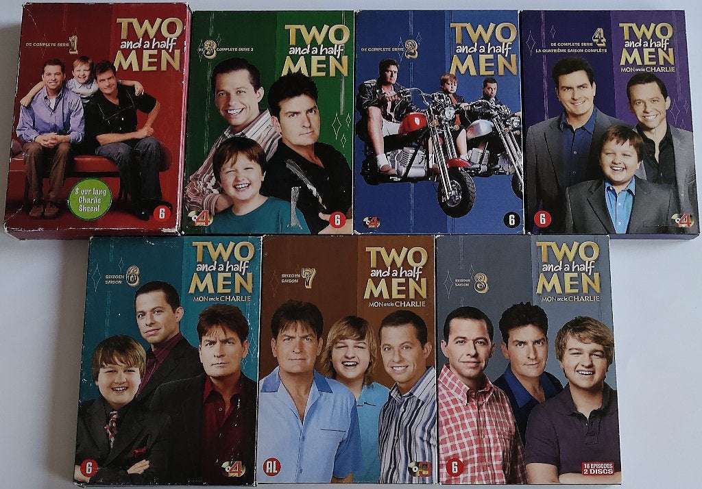 Dvd *** TWO AND A HALF MEN *** Seizoen 1 t/m 4 + 6 + 7 + 8, Engels, Alle leeftijden, Nederlands, Ophalen of Verzenden