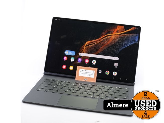 Samsung Galaxy Tab S8 Ultra WiFi 5G 128GB + Bookcover, Computers en Software, Android Tablets, Samsung, Zo goed als nieuw, Support@Samsung.com