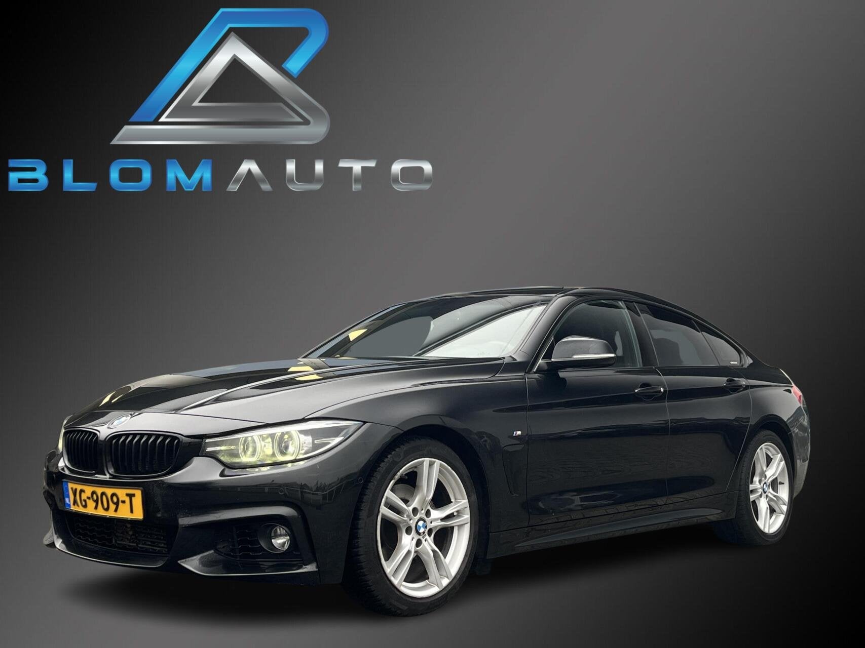 BMW 4-serie Gran Coupé 418i AUT8 M-SPORT LEDER+STOELVERWARM, Auto's, Automaat, Gebruikt, Zwart, 19 km/l