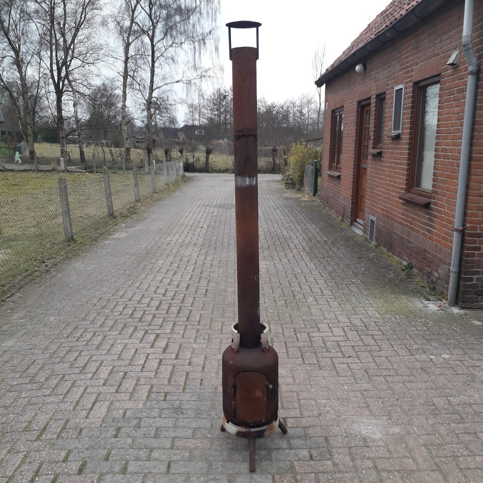 tuinhaard met vaste schoorsteen, Ophalen, Gebruikt