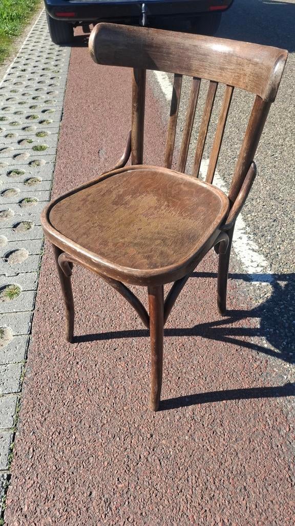 11 cafe thonet bistro stoelen bentwood gebogen bruin hout, Gebruikt, Bruin, Ophalen of Verzenden, Vijf, Zes of meer stoelen