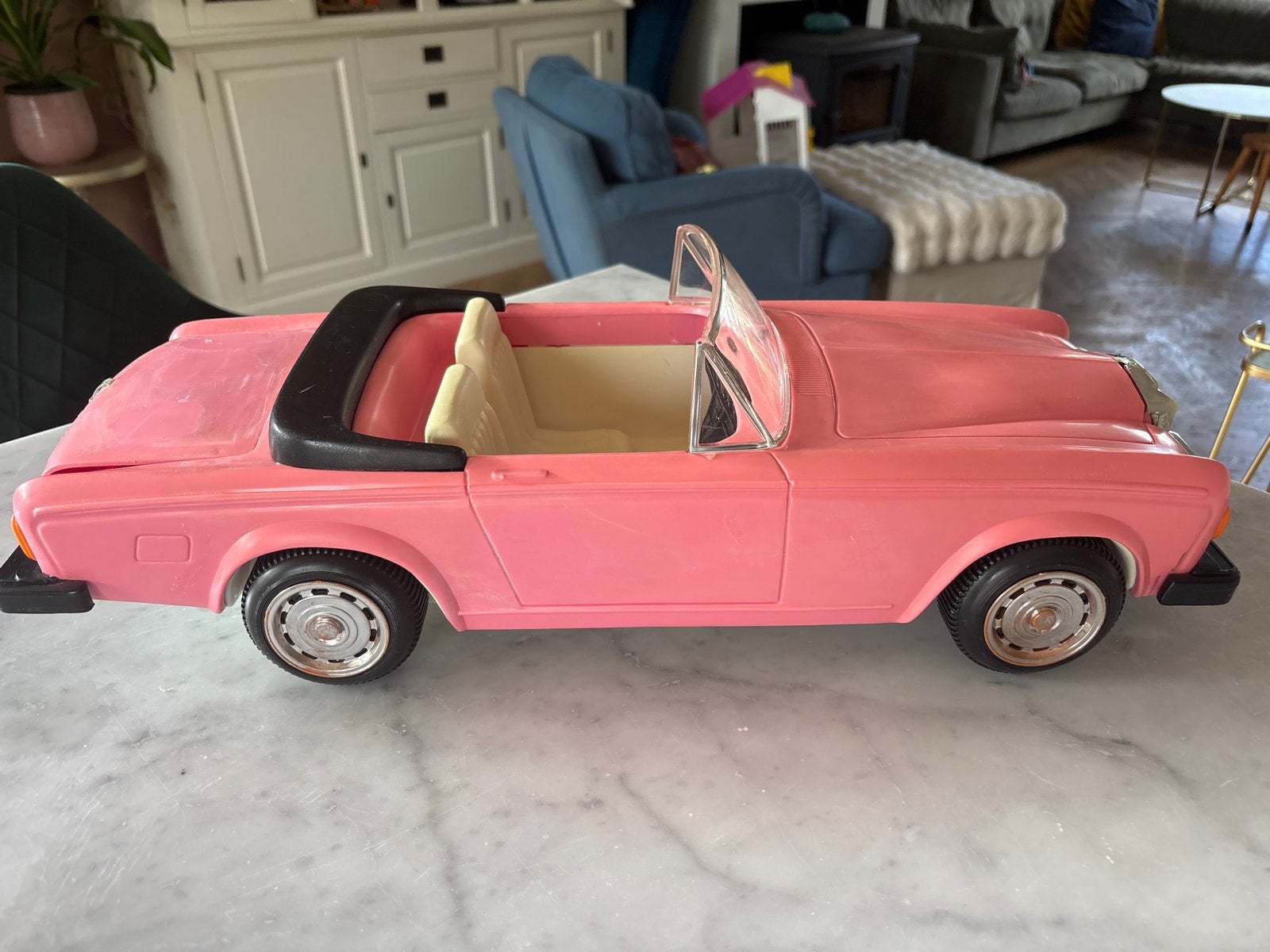 Roze speelgoedauto cabriolet, Kinderen en Baby's, Ophalen of Verzenden, Gebruikt