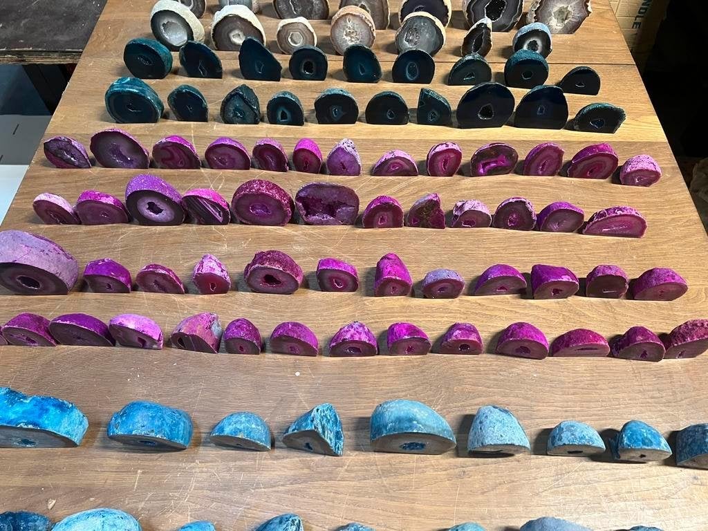Agaat geode mix 121 stuks, Ophalen, Mineraal