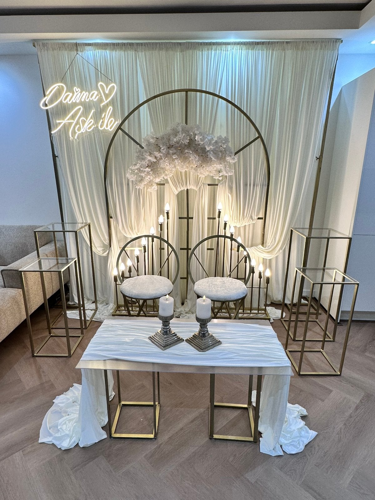 Backdrop Verhuur – Bruiloft, Verlofing & Events (Heel NL), Ophalen of Verzenden, Zo goed als nieuw, Geboorte of Huwelijk