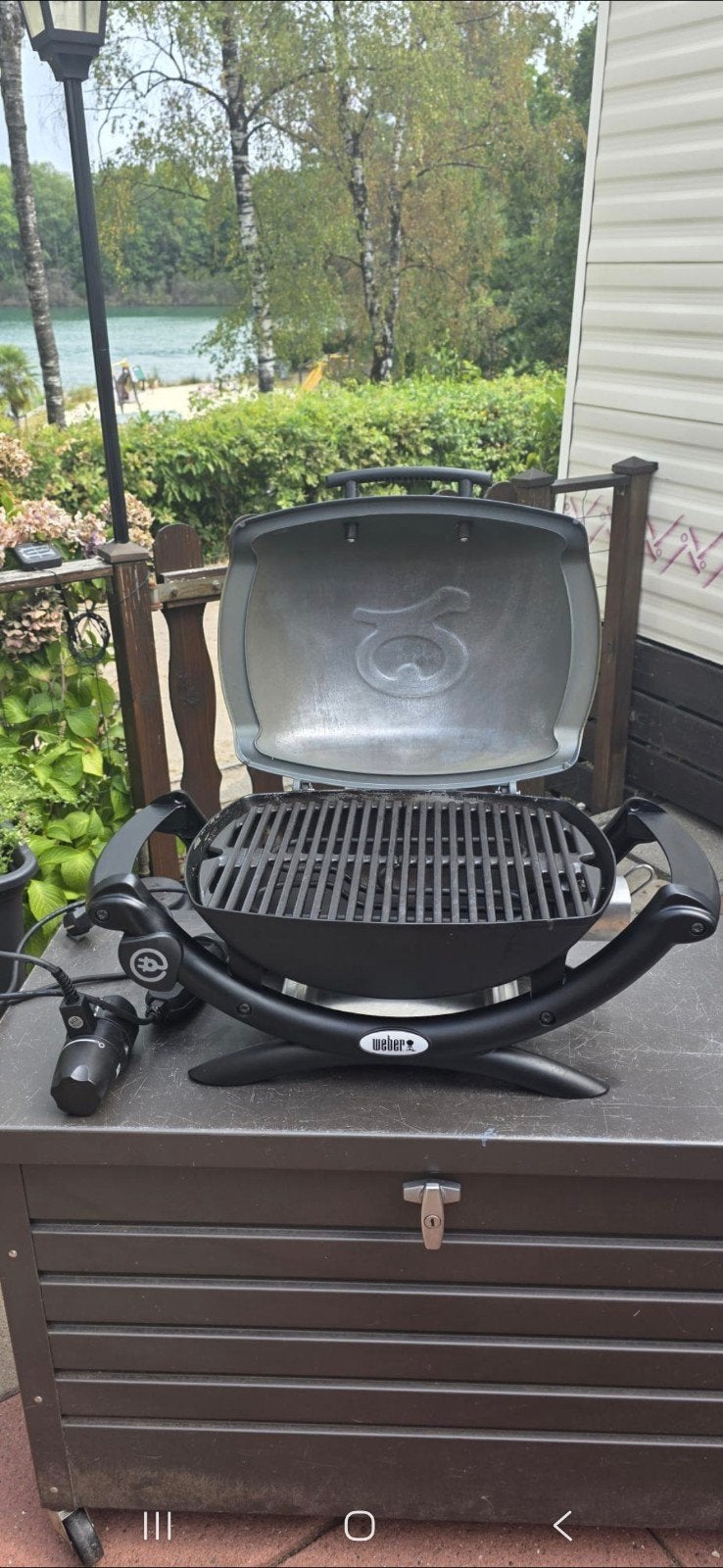 Weber q1400 elektrische bbq, Ophalen, Zo goed als nieuw, Weber barbecue