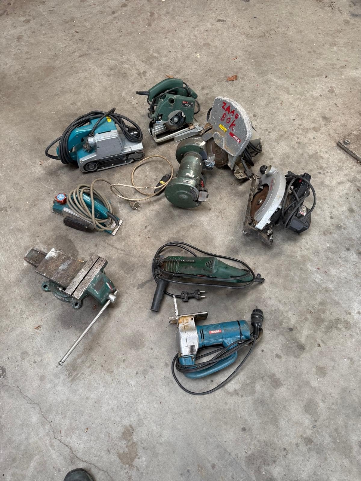 Partij gereedschap: elektrisch en handgereedschap, Doe-het-zelf en Verbouw, Ophalen, Gebruikt
