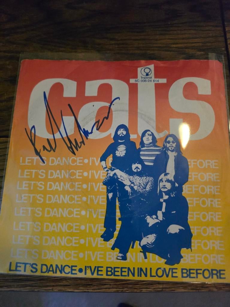 The Cats Lets dance GESIGNEERD single, Cd's en Dvd's, Vinyl Singles, Ophalen of Verzenden, Gebruikt, Pop