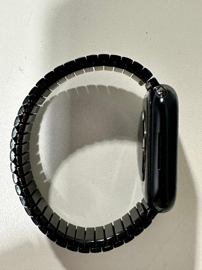 Apple Watch Series 9 45mm Zwart met Milanese band, Hartslag, Zwart, IOS, Ophalen of Verzenden
