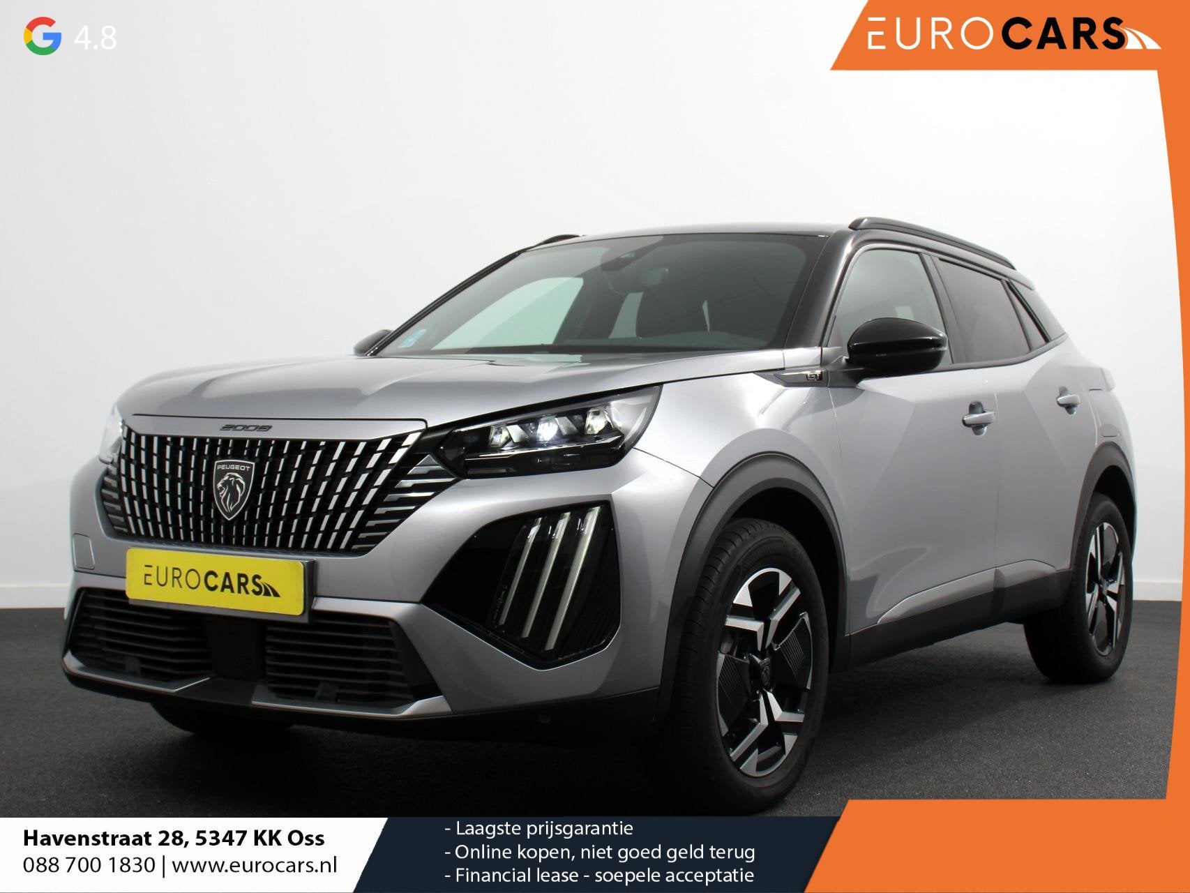 Peugeot 2008 1.2 PureTech 130pk Automaat GT-Line Climate Con, Gebruikt, 1199 cc, Leder en Stof, 1180 kg