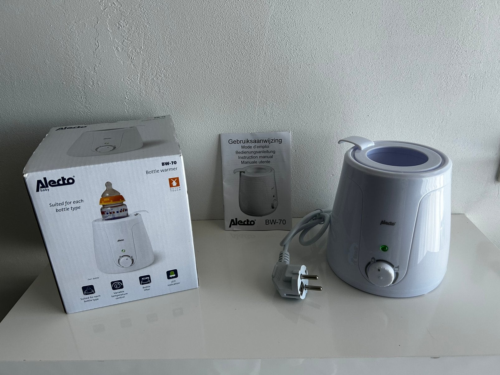 Alecto BW-70 - Flessenwarmer, Ophalen of Verzenden, Gebruikt, Flessen- of potjesverwarmer, Alecto