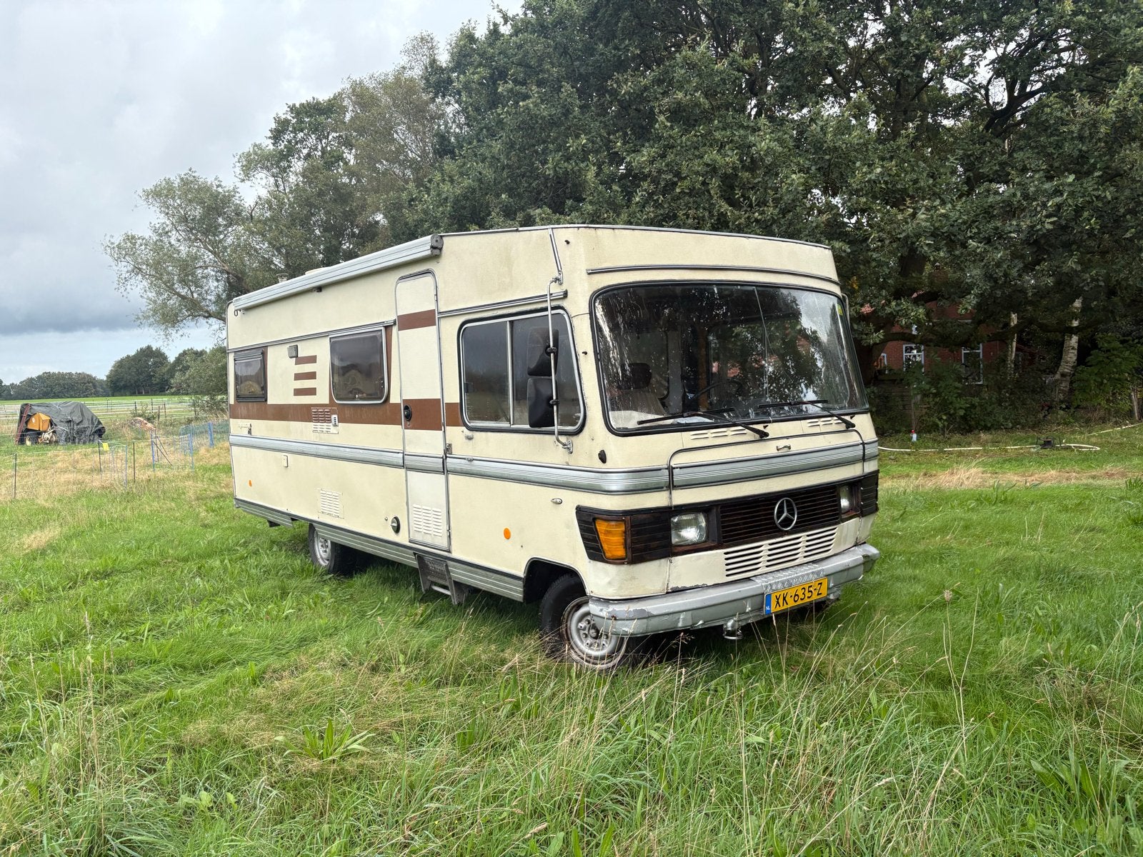 Klassieke Hymer camper - Mercedes-Benz met nieuwe APK, Standaard zit, Reservewiel, 6 tot 7 meter, Handgeschakeld