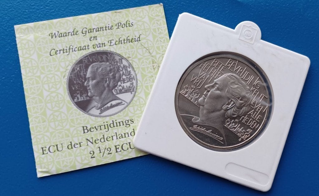 2 1/2 ECU 1995 - Bevrijdings ECU der Nederlanden UNC, Verzenden, Overige materialen, Nederland