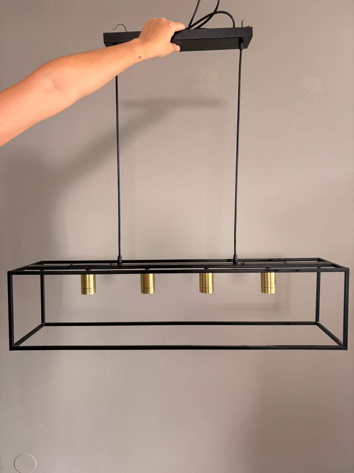 Hanglamp eetkamer tafel, Ophalen, Gebruikt, E27 (groot), Metaal