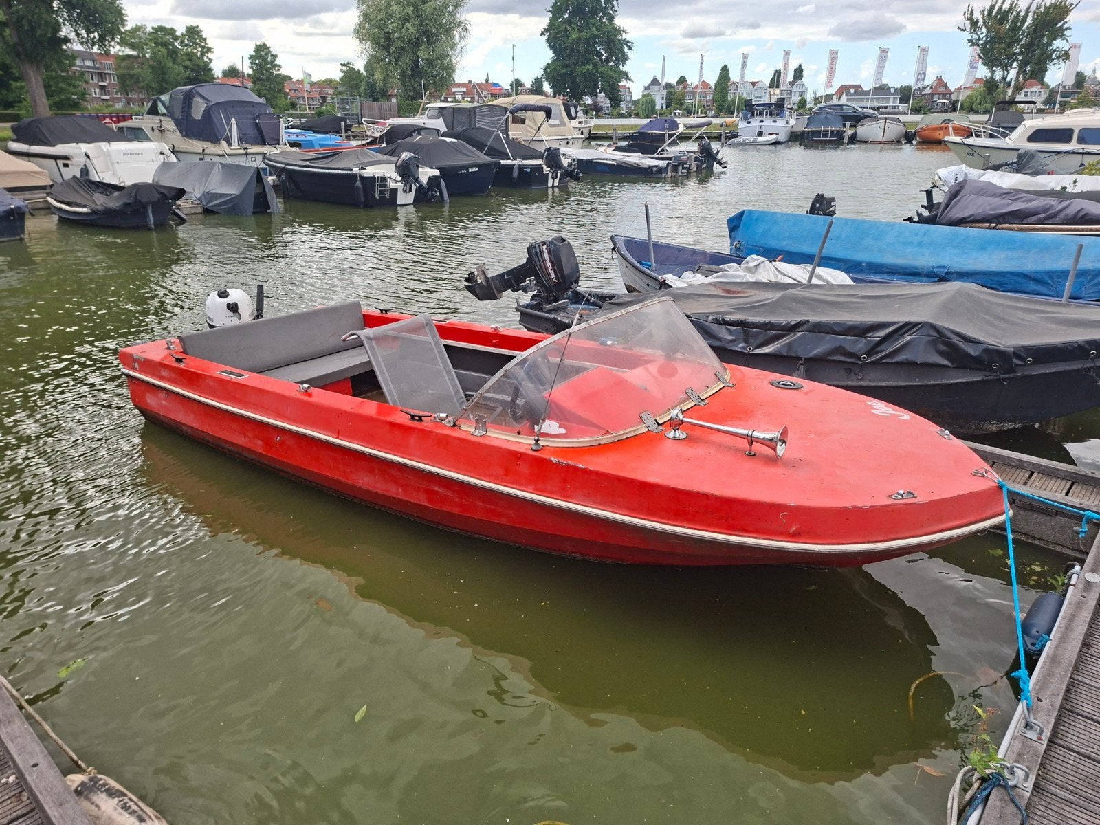Beekman speedboot met goed werkende Yamaha 6 pk langstaart, Watersport en Boten, Gebruikt, 4 m, 6 pk, Beekman