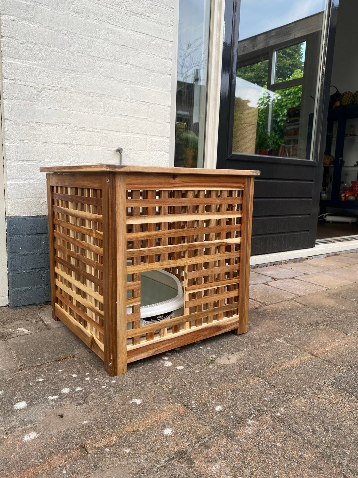 Kattenbak met ombouw van Ikea, Ophalen of Verzenden, Gebruikt, Gesloten