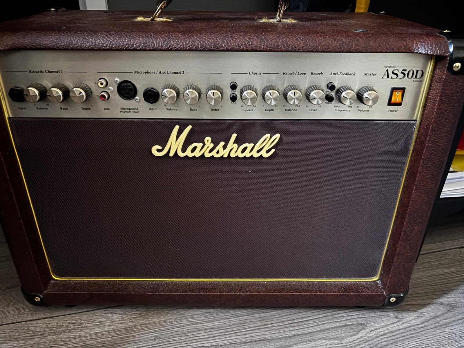 Marshall AS50D Akoestische Gitaar Versterker, Ophalen, Gebruikt, Gitaar, 50 tot 100 watt