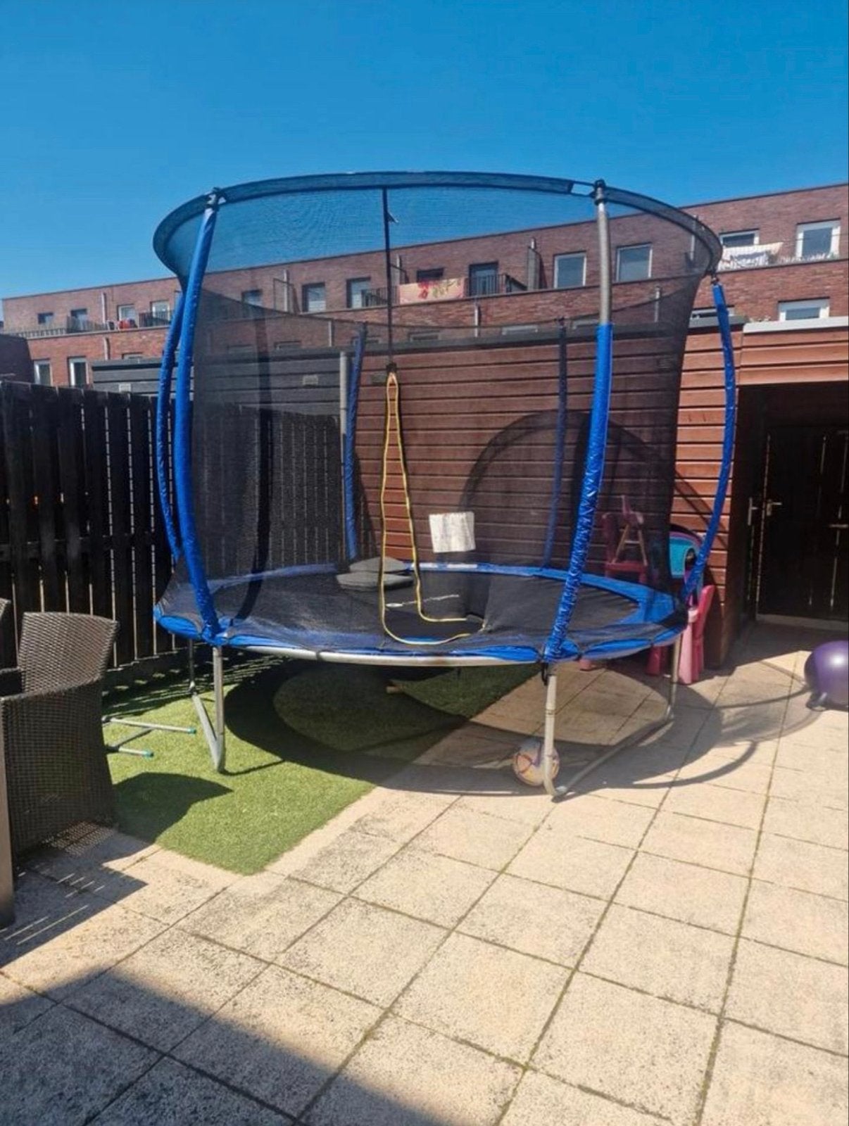 Trampoline met veiligheidsnet, Ophalen, Gebruikt