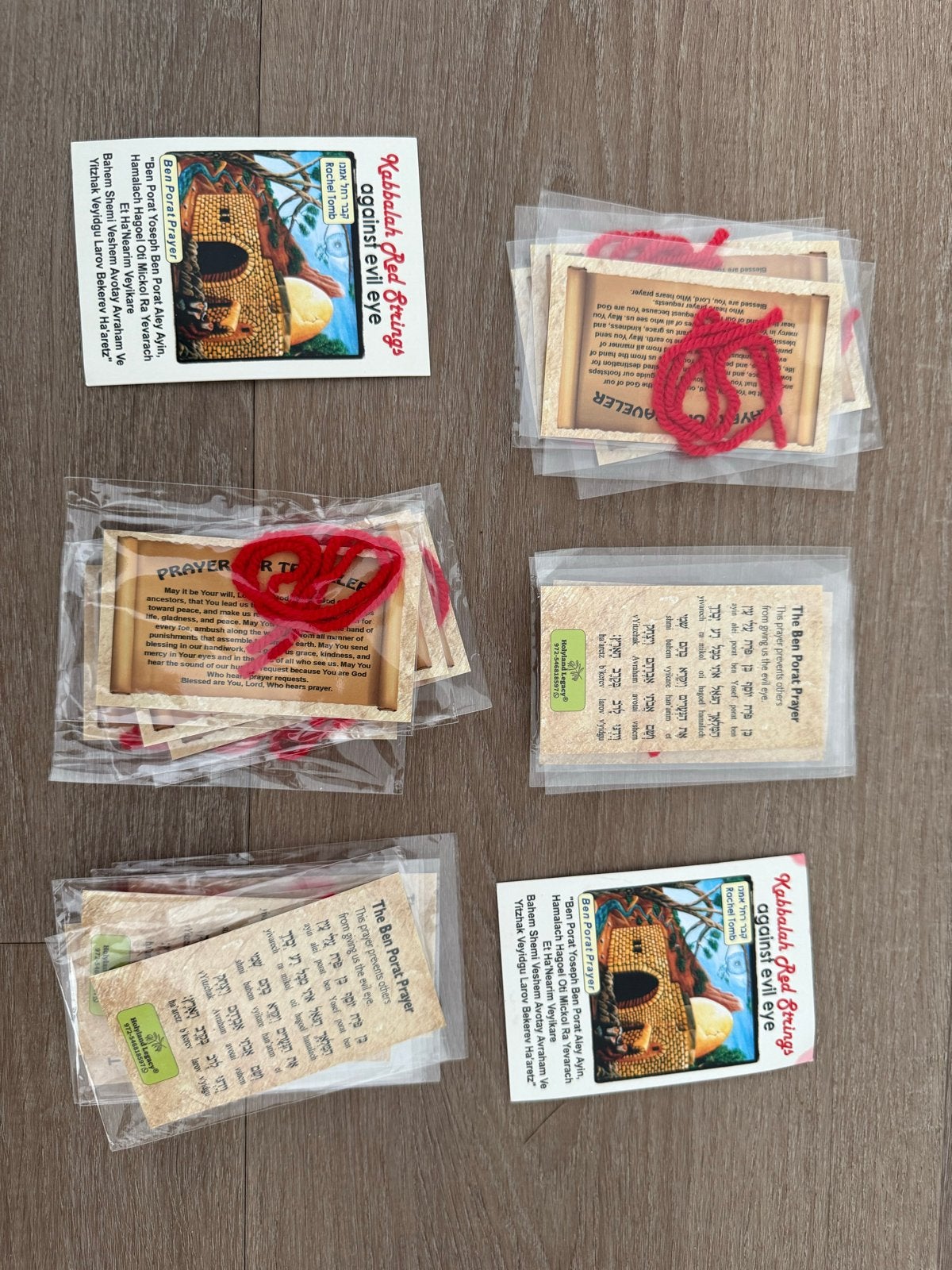 17x Jeruzalem KABBALAH rode draad - Graf van Rachel, Verzamelen, Religie, Ophalen of Verzenden, Nieuw, Sieraad, Jodendom
