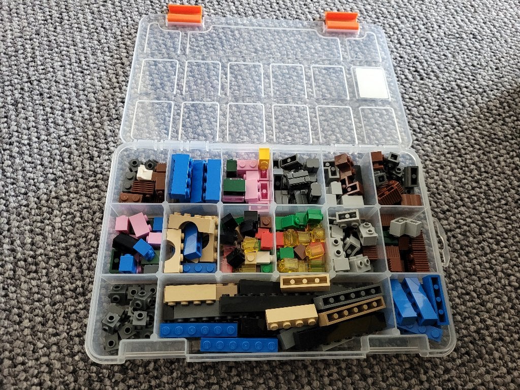 Partij 3=Bak met Nieuwe Lego onderdelen gemengd, Lego, Lego, Lego, Nieuw
