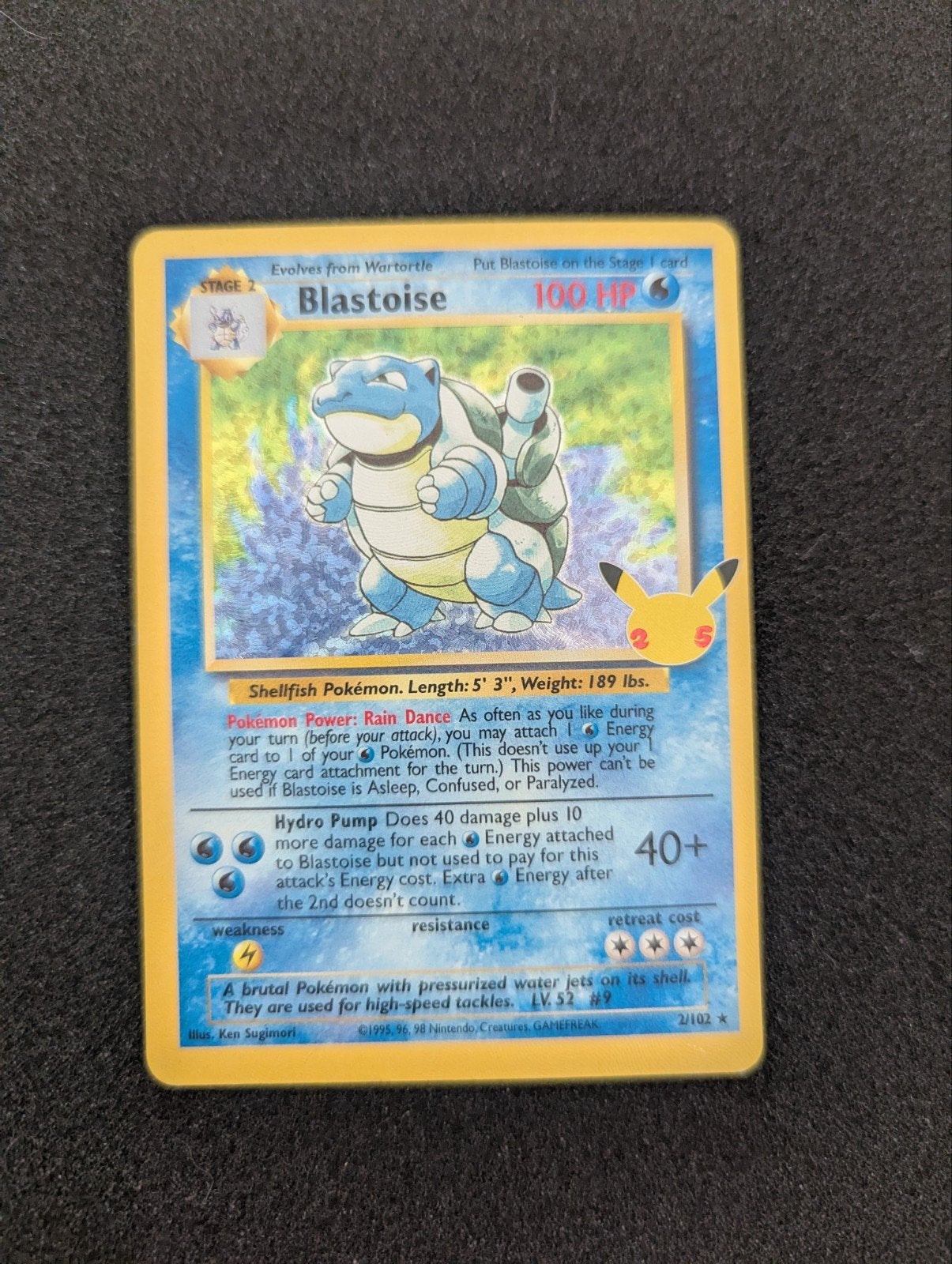 Blastoise Celebrations 2/102 GD Pokémon Kaart, Hobby en Vrije tijd, Verzamelkaartspellen | Pokémon, Ophalen of Verzenden, Gebruikt