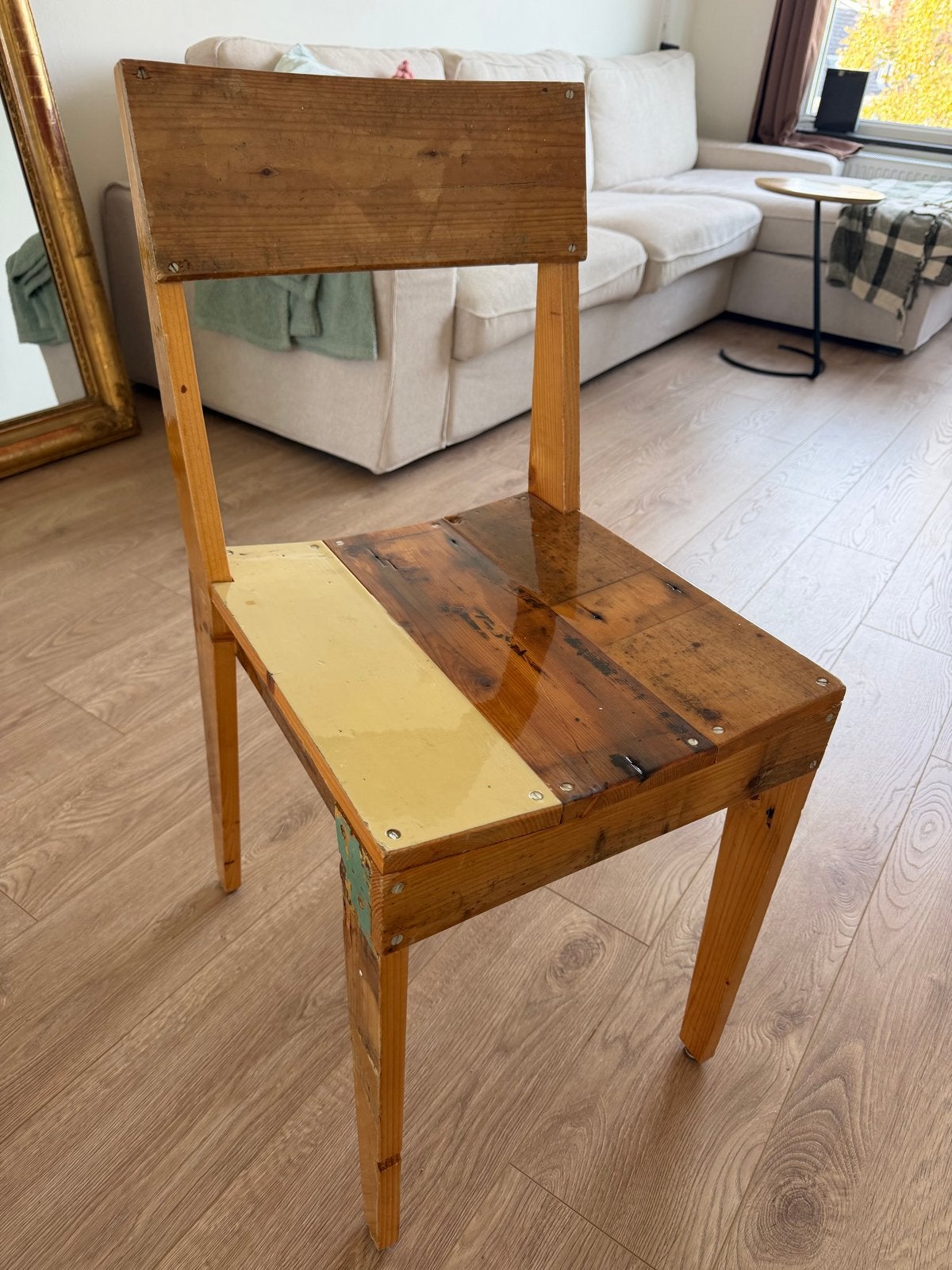 Piet Hein Eek sloophouten stoel (setje van 2), Ophalen, Gebruikt, Overige kleuren, Eén