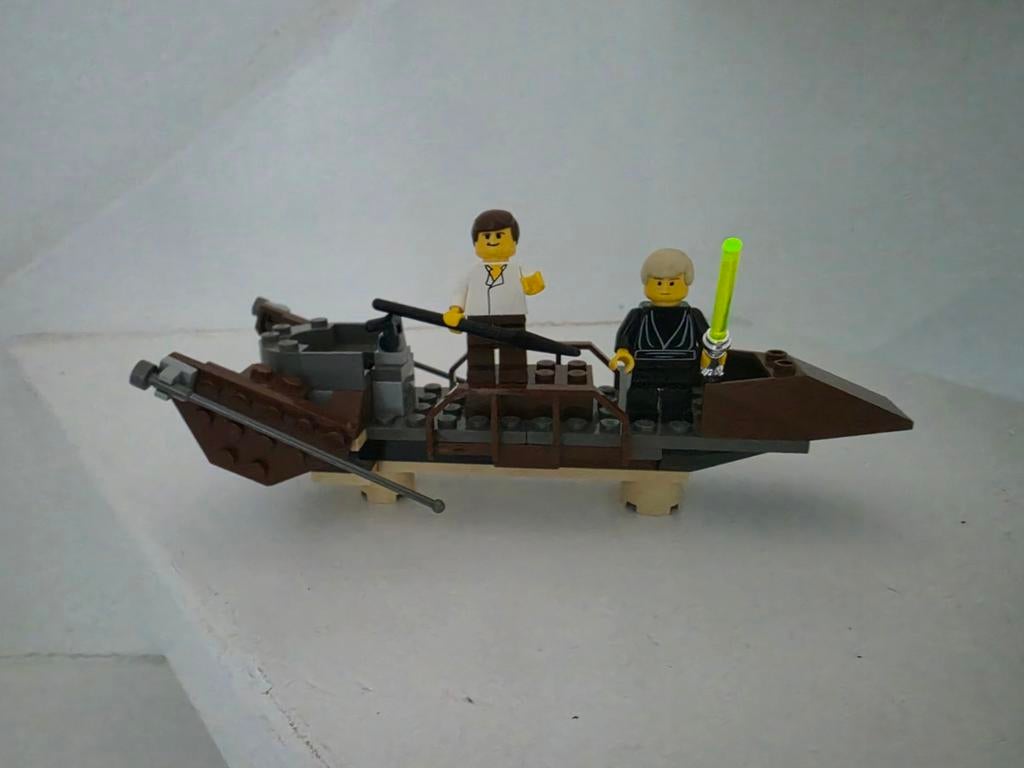 Lego Star Wars 7104 Desert Skiff met Luke en Han Solo, Gebruikt, Star Wars, Lego, Ophalen of Verzenden