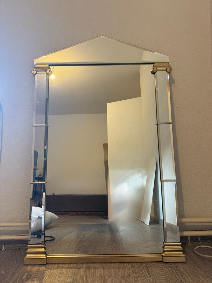 Vintage Deknudt spiegel - 1970 (105x65cm), Antiek en Kunst, Antiek | Spiegels, Ophalen, Overige vormen, 50 tot 100 cm, 150 tot 200 cm