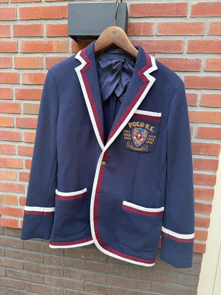Polo Ralph Lauren Blazer Blauw Maat M, Ophalen of Verzenden, Zo goed als nieuw, Maat 48/50 (M), Blauw