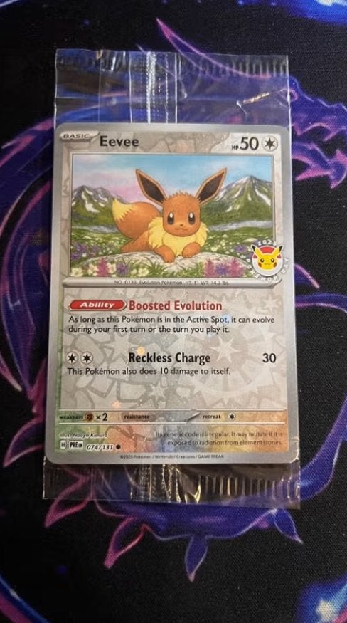 Eevee Pokémon Day 2025 promo, Ophalen of Verzenden, Nieuw, Foil
