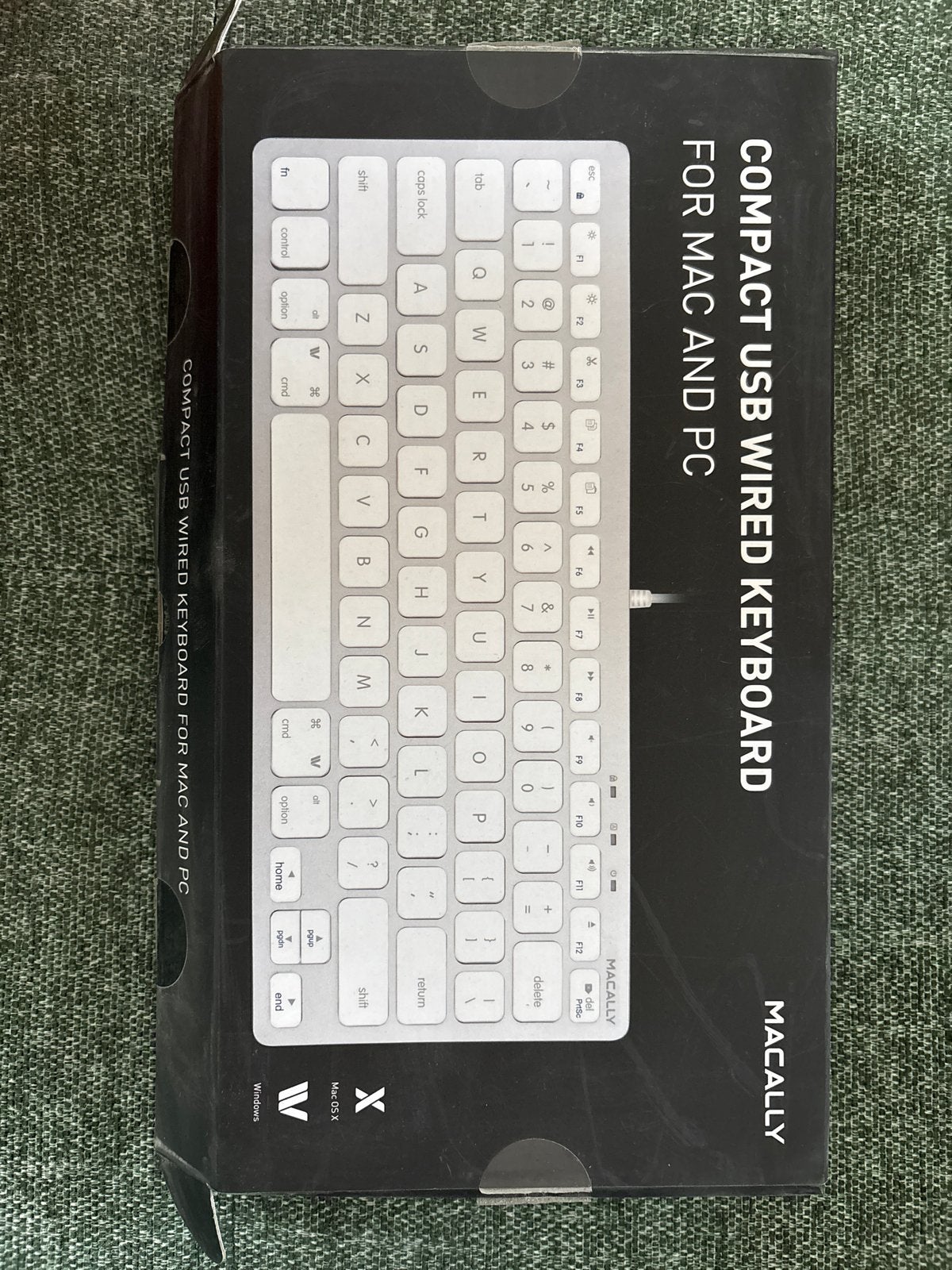 Macally Compact USB Bedraad Toetsenbord voor Mac en PC, Computers en Software, Toetsenborden, Plug-and-play, Nieuw, Ophalen of Verzenden