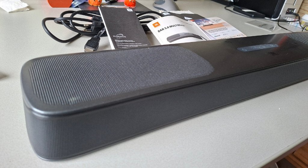 JBL Bar Multibeam 5.0 Soundbar - Krachtig geluid, Ophalen of Verzenden, Bluetooth, Zo goed als nieuw