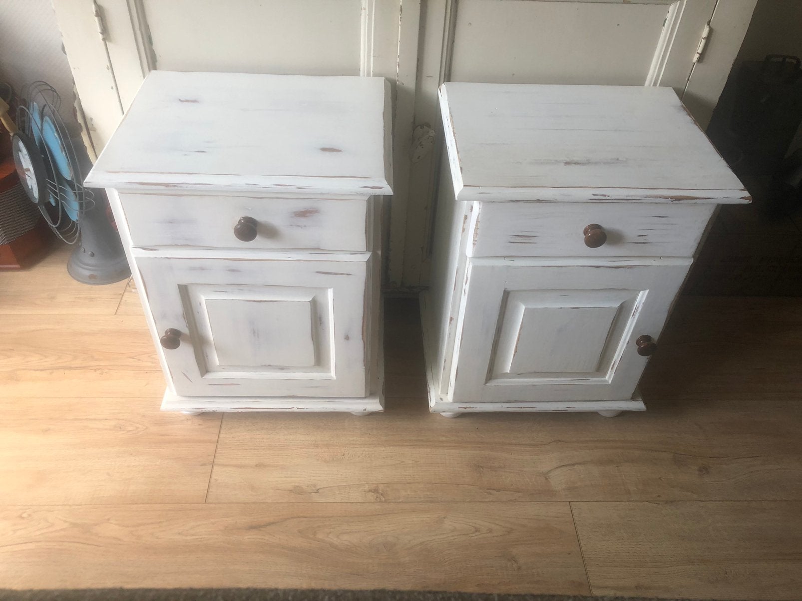 Brocante nachtkastjes, Ophalen, Gebruikt, Minder dan 45 cm