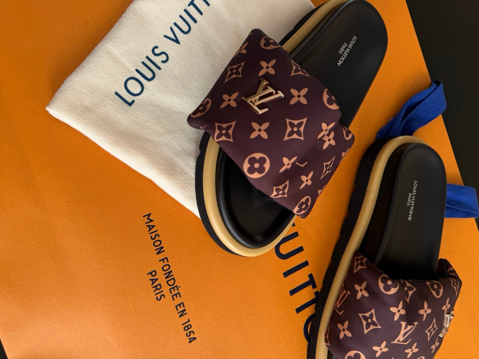 Louis Vuittion Dames slipers  40, Ophalen of Verzenden, Zo goed als nieuw, Sneakers of Gympen