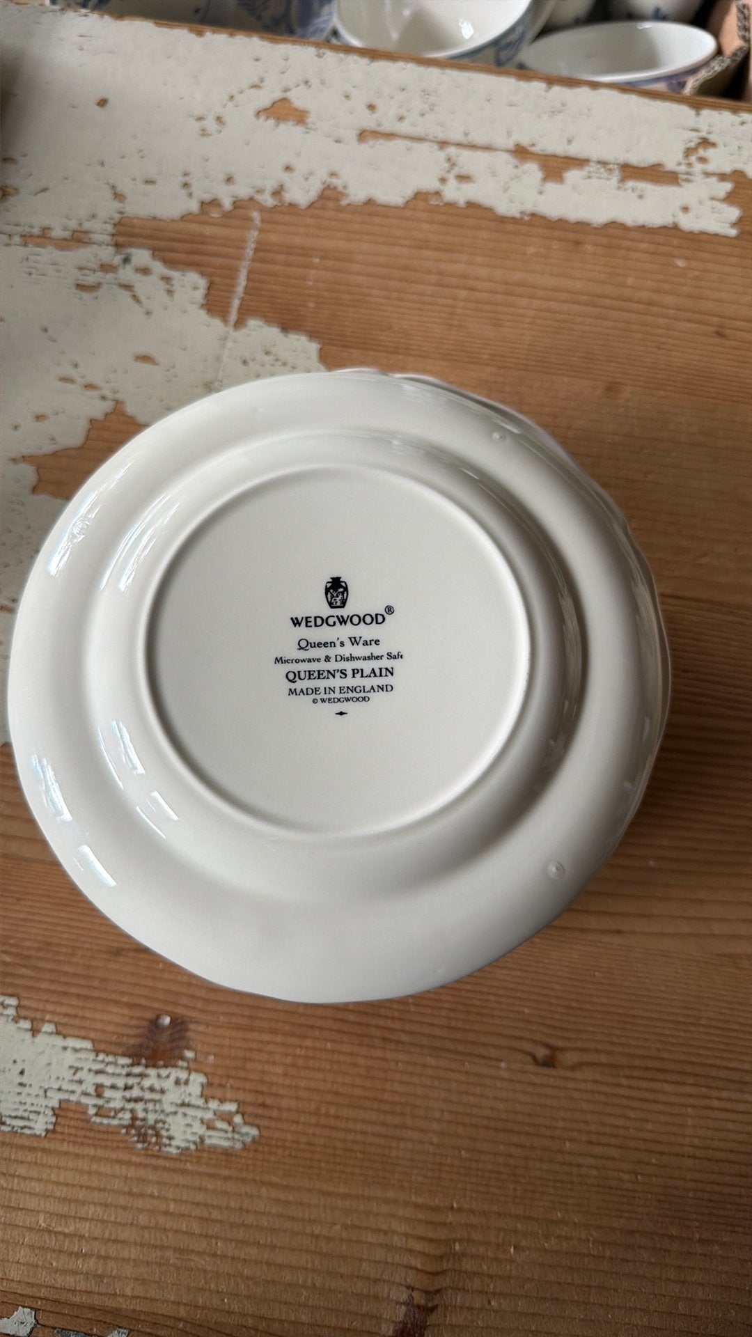 Wedgwood QUEENS PLAIN gebaksbordje 16 cm, Huis en Inrichting, Keuken | Servies, Ophalen of Verzenden, Zo goed als nieuw, Porselein